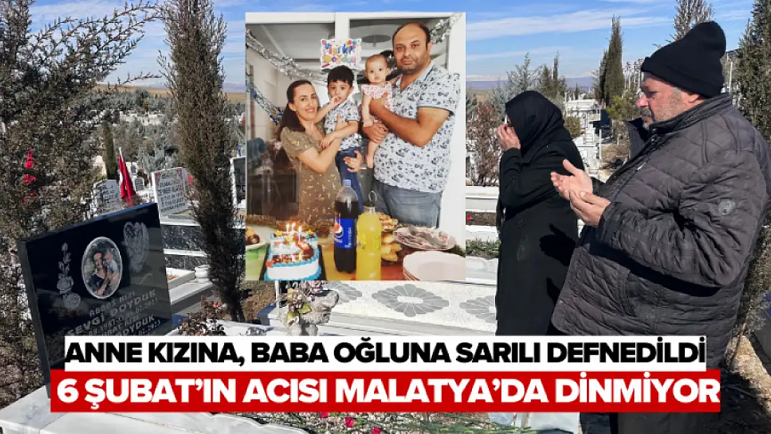 Anne Kızına, Baba Oğluna Sarılı Defnedildi