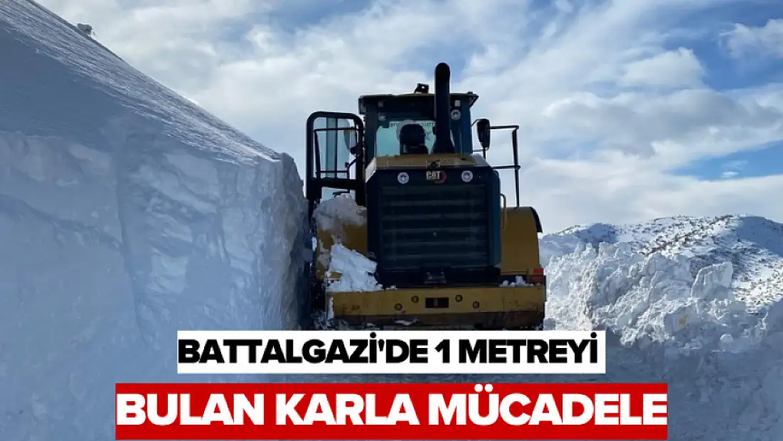 Battalgazi'de 1 metreyi bulan karla mücadele