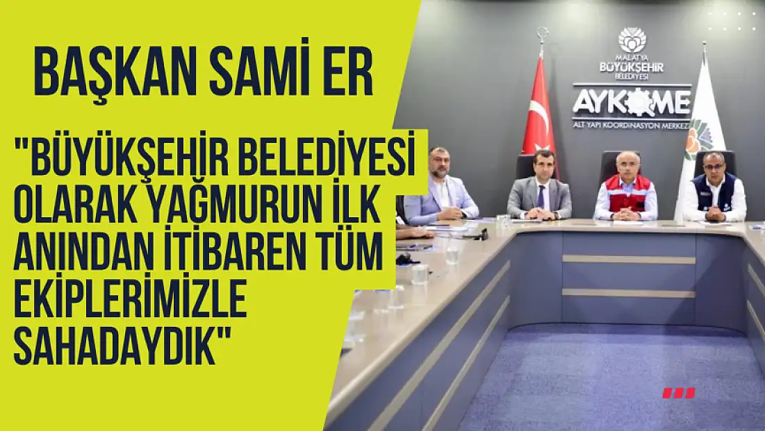 Büyükşehir Belediyesi olarak yağmurun ilk anından itibaren tüm ekiplerimizle sahadaydık