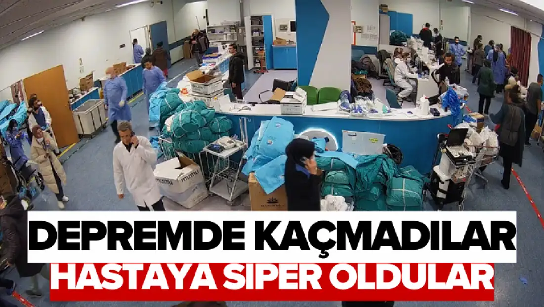 Depremde Kaçmadılar Hastaya Siper Oldular