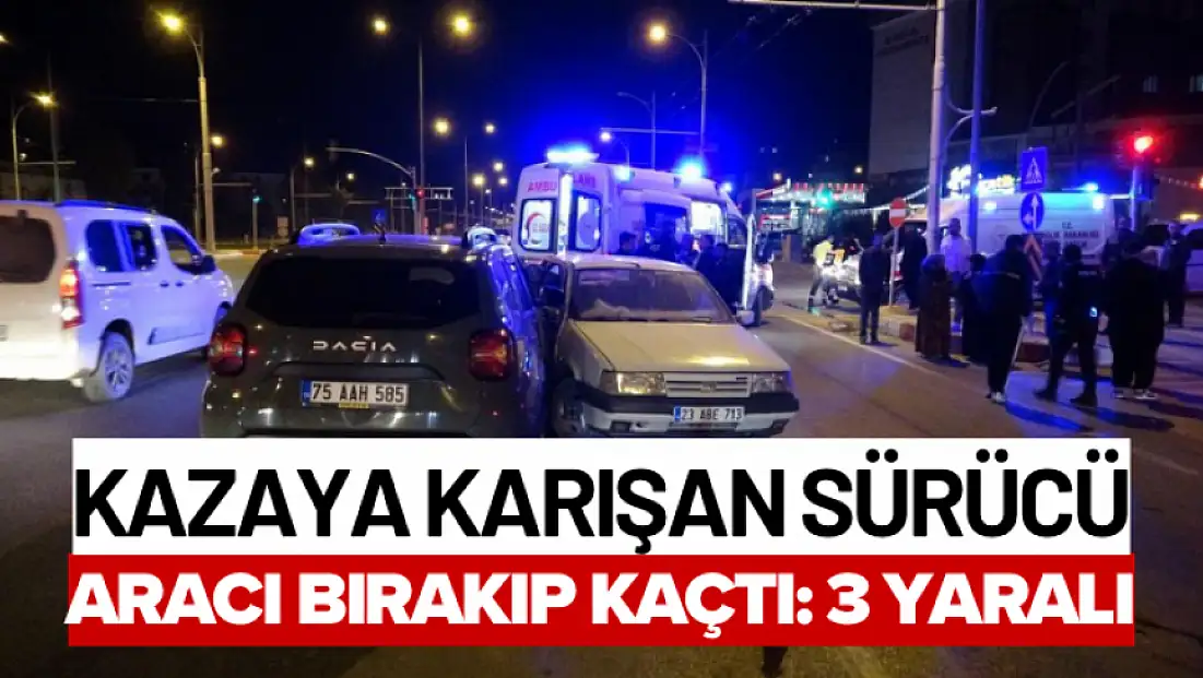 Kazaya karışan sürücü aracı bırakıp kaçtı: 3 yaralı