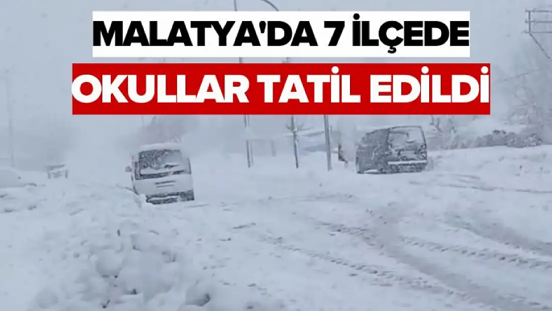 Malatya'da 7 İlçede Okullar tatil edildi