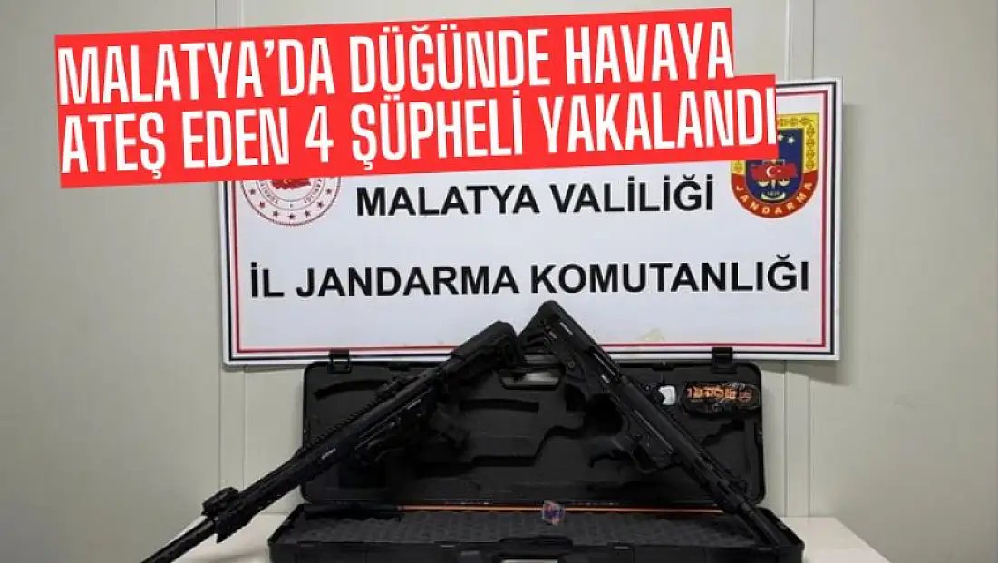 Malatya’da Düğünde Havaya Ateş Eden 4 Şüpheli Yakalandı