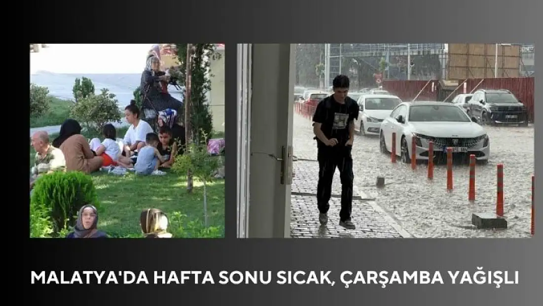 Malatya'da Hafta Sonu Sıcak, Çarşamba Yağışlı