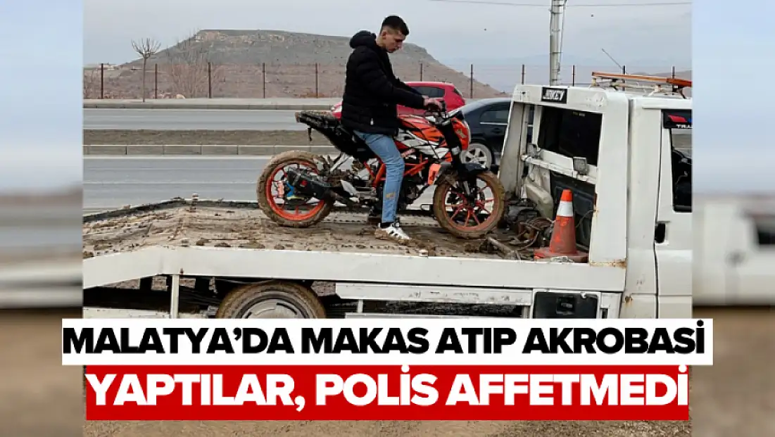 Malatya'da Makas Atıp Akrobasi Yaptılar, Polis Affetmedi