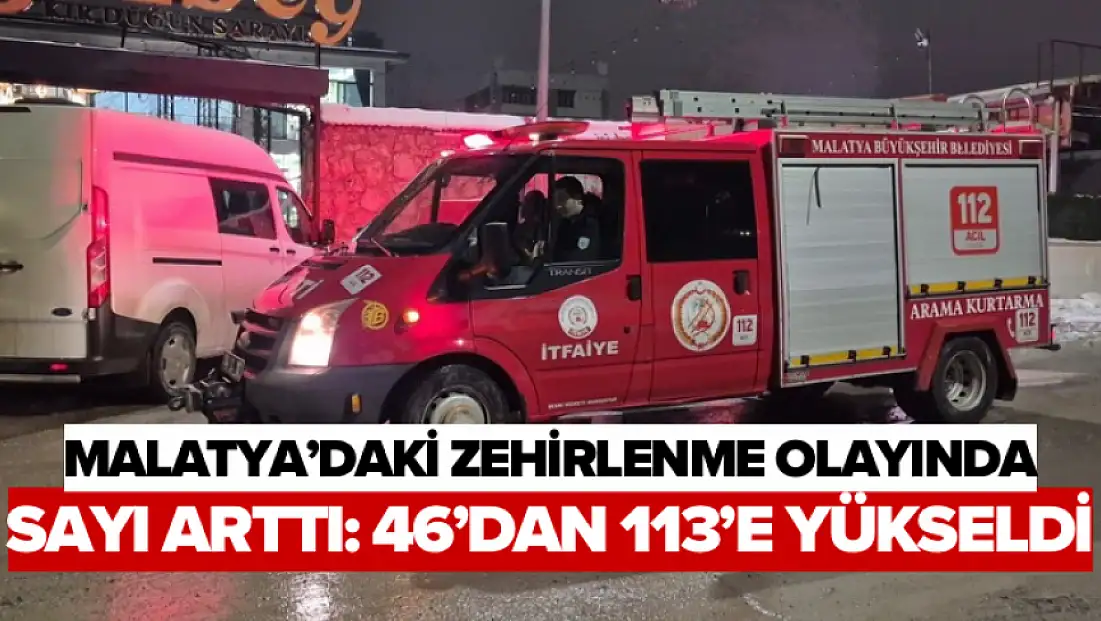 Malatya’da zehirlenme Olayında Sayı Arttı: 46’dan 113’e Yükseldi
