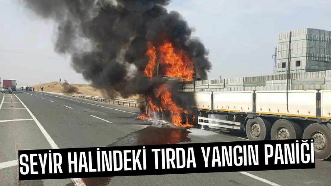Malatya-Elazığ Karayolu'nda tır yangını