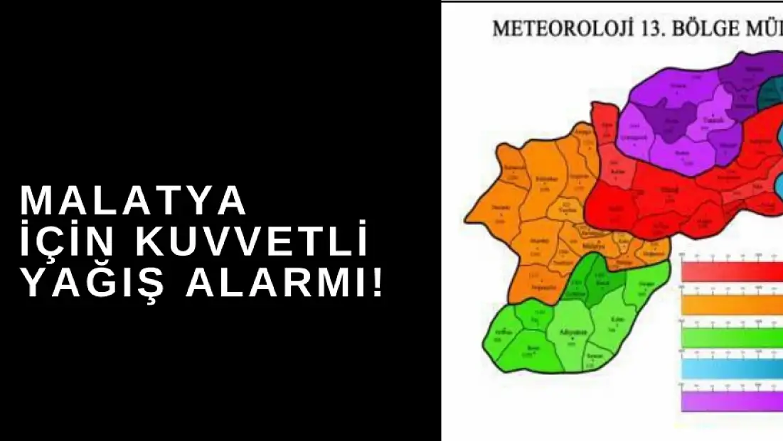 Malatya için kuvvetli yağış alarmı!
