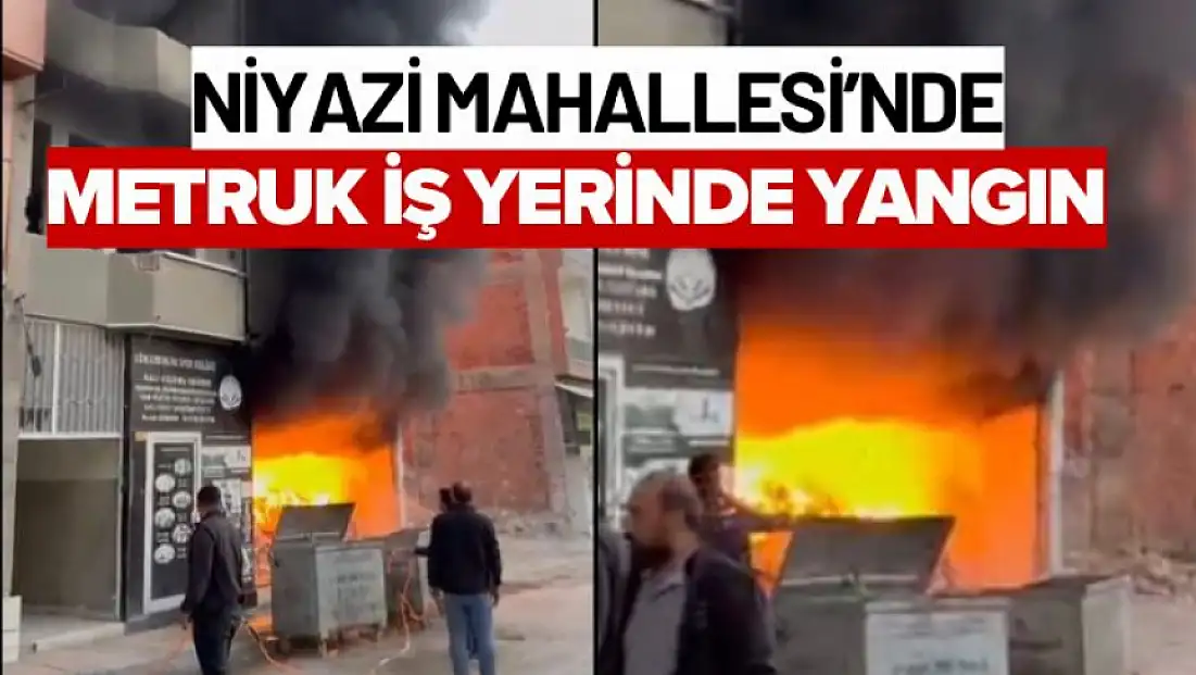Niyazi Mahallesi’nde Metruk İş Yerinde Yangın