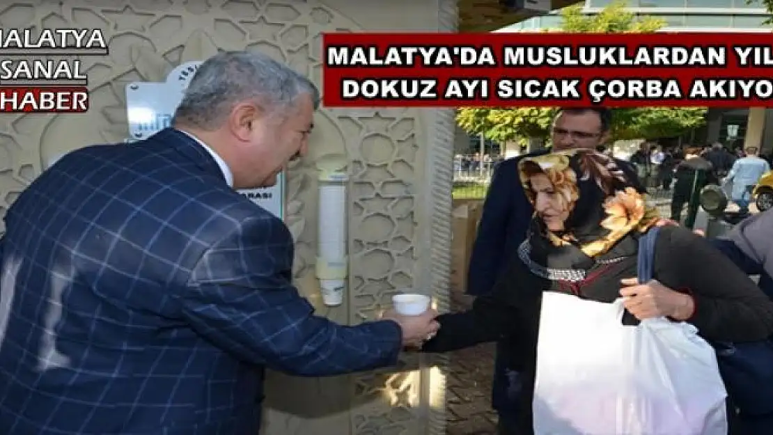 MALATYA'DA MUSLUKLARDAN YILIN  DOKUZ AYI SICAK ÇORBA AKIYOR