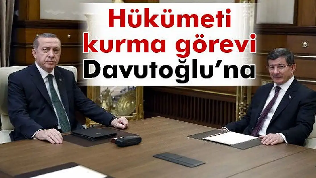 Hükümeti kurma görevi Davutoğlu´na