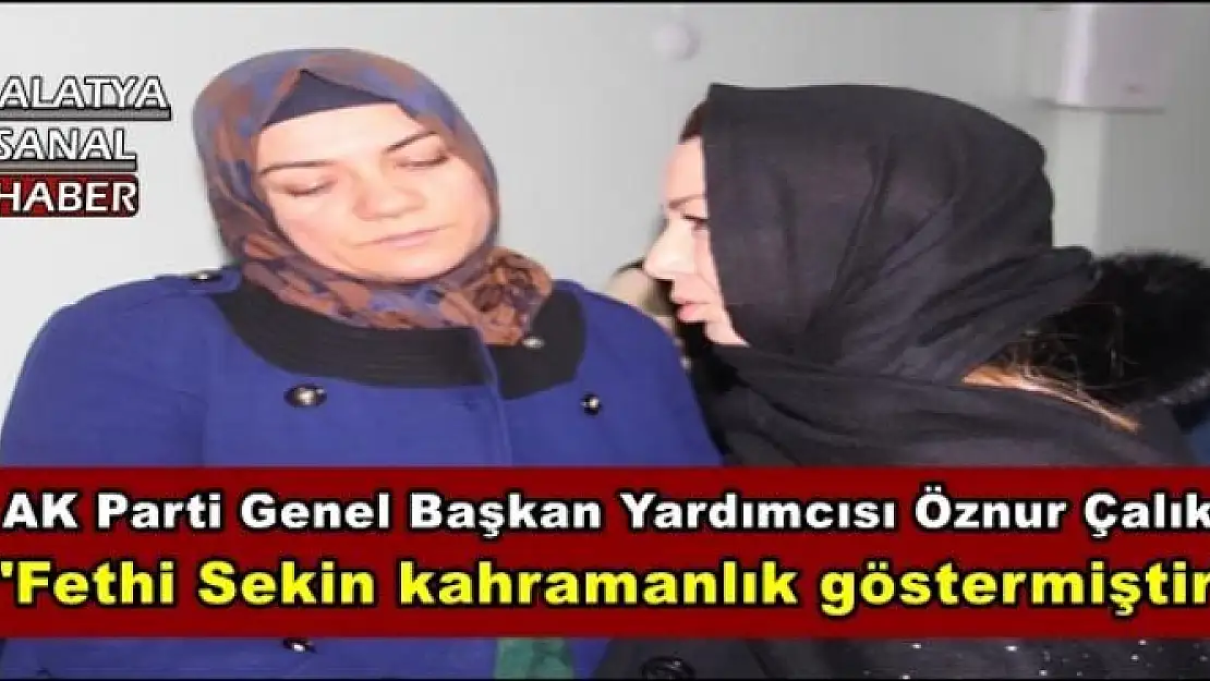 'Çalık, ''Fethi Sekin kahramanlık göstermiştir'''