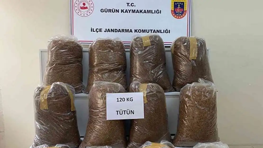 '120 Kilo kaçak tütün ele geçirildi'