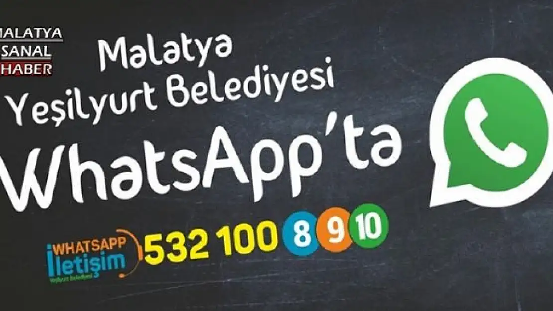 YEŞİLYURT BELEDİYESİ WHATSAPP HATTI KURDU