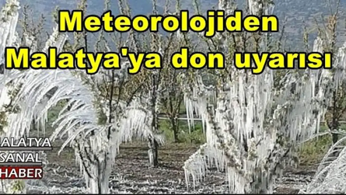 Meteorolojiden  Malatya'ya don uyarısı