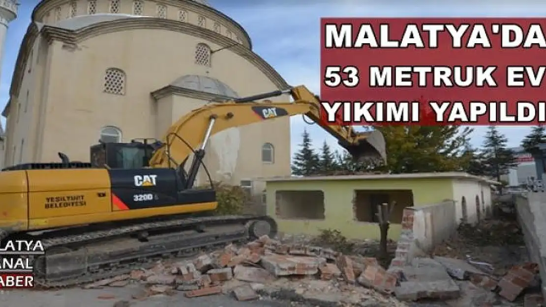 MALATYA'DA 53 METRUK EV YIKILDI