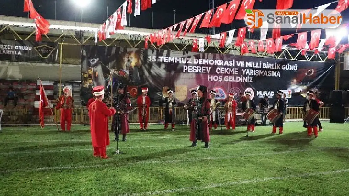 15 Temmuz anısına pehlivanlar peşrev çekti