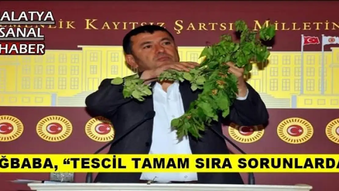 'AĞBABA, TESCİL TAMAM SIRA SORUNLARDA'''''