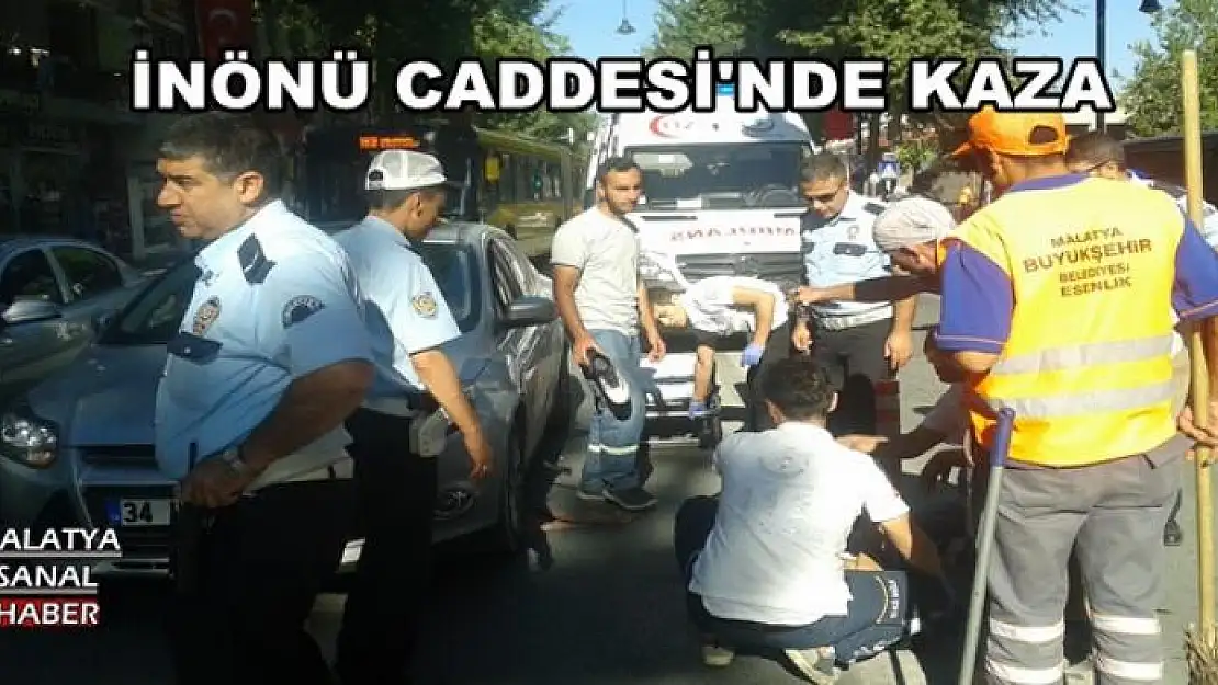 İNÖNÜ CADDESİ'NDE KAZA