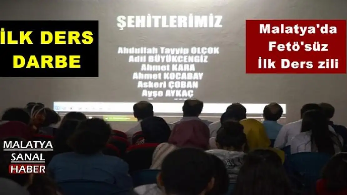 Malatya'da Fetö'süz İlk Ders zili