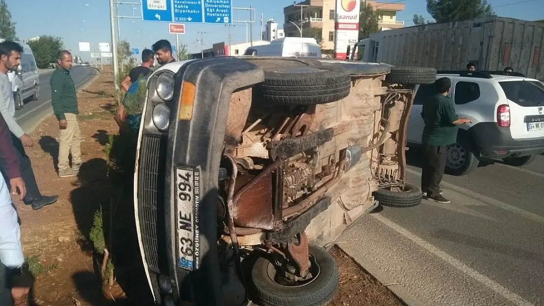 'Adıyaman´da otomobil takla attı'