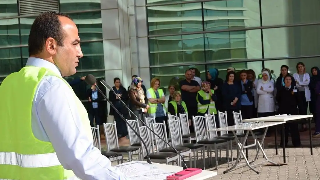 Malatya'da Hastanede nefes kesen tatbikat