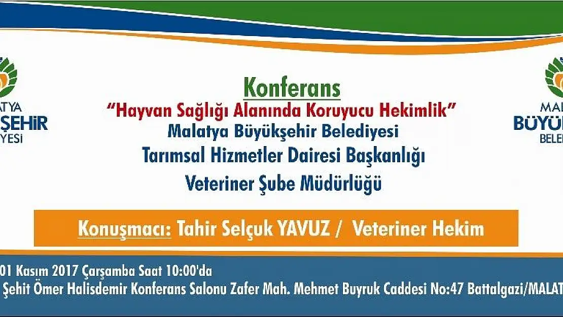 '`Hayvan Sağlığı Alanında Koruyucu Hekimlik´ konferansı verilecek'