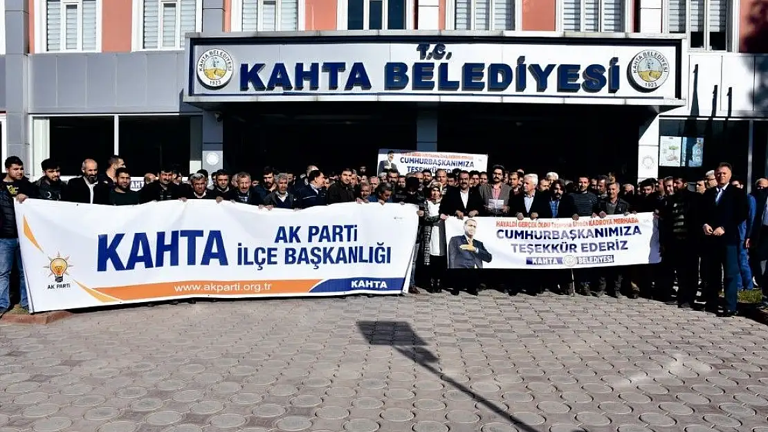 'Kahta Belediyesi taşeron işçilerinden Cumhurbaşkanına teşekkür'