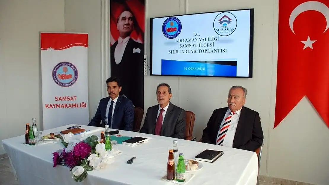 'Vali Samsat´ta ki muhtarların taleplerini dinledi'