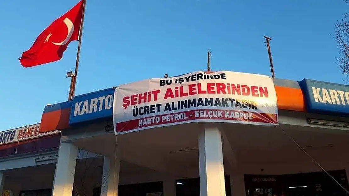 'Dinlenme tesisinden şehit ailelerine ücretsiz yemek'
