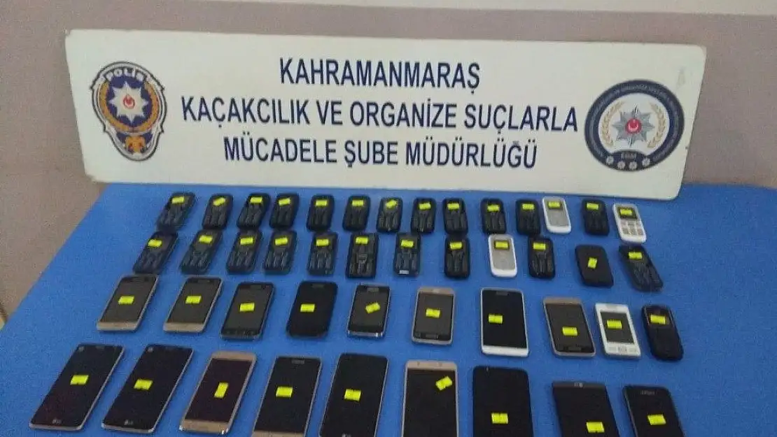 'Kahramanmaraş´ta 45 adet kaçak cep telefonu ele geçirildi'