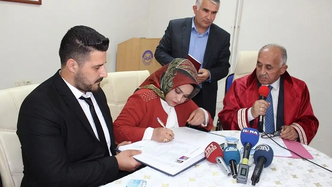 'Adıyaman Müftülüğü tarafından ilk resmi nikah kıyıldı'