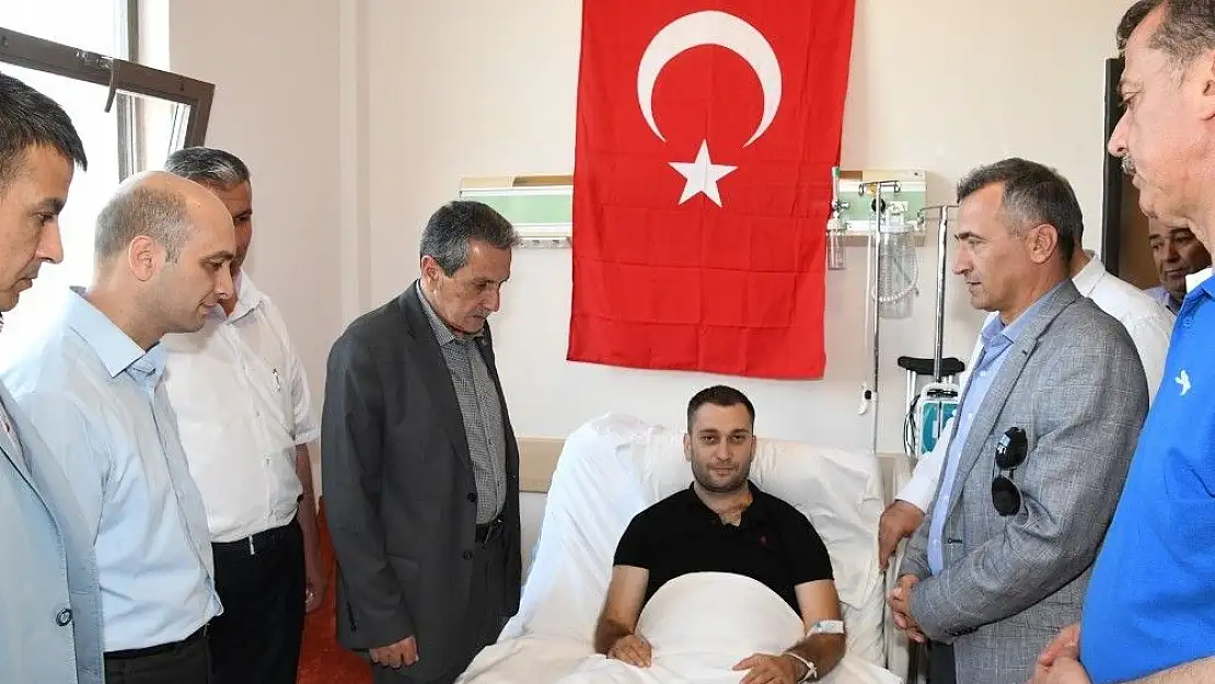 'Vali Kalkancı´dan Tunceli gazisine geçmiş olsun ziyareti'
