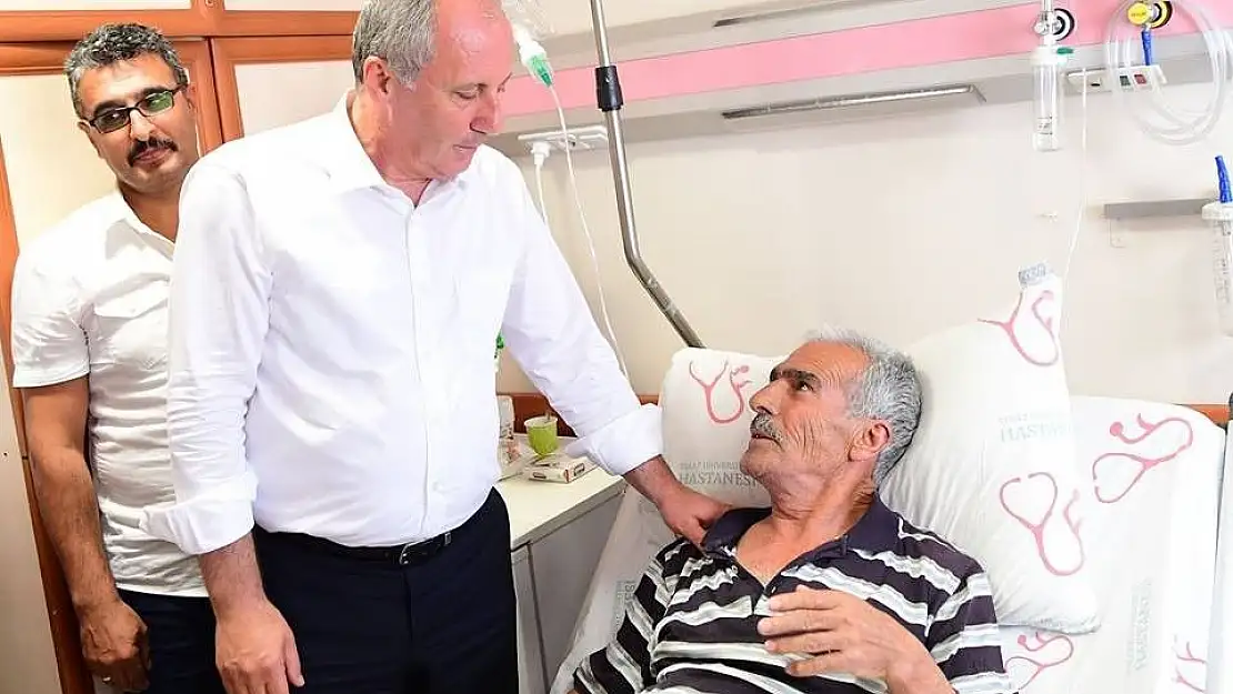 'İnce, Şehit Sekin´in kaza geçiren babasını ziyaret etti'