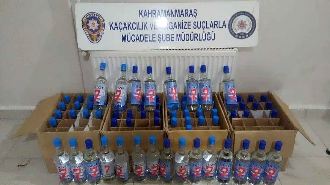 'Kahramanmaraş´ta 79 şişe kaçak içki ele geçirildi'