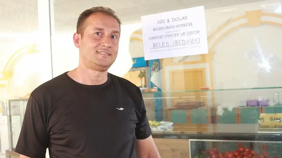 'Dolar bozdurana sınırsız yemek bedava'
