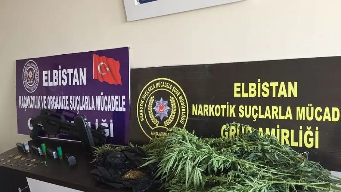 'Elbistan polisinden tarihi eser ve uyuşturucu operasyonu'