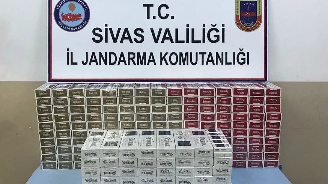 'Sivas´ta 4 bin 796 paket kaçak sigara yakalandı'