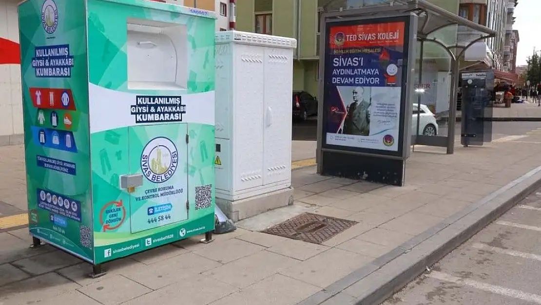 'Sivas´ta atık giysi kumbara uygulaması'