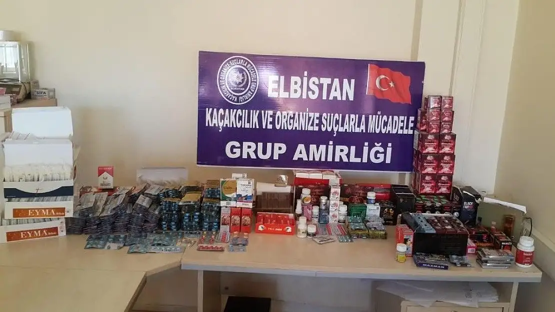 'Elbistan polisinden cinsel içerikli hap ve ürün operasyonu'