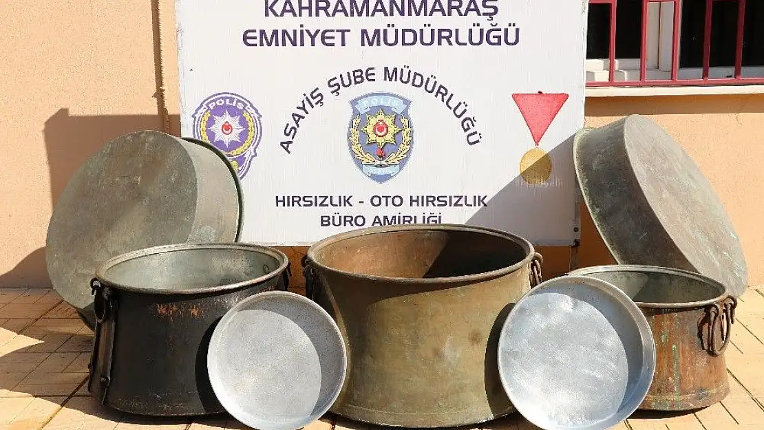 'Bakır kazan çalan 2 kişi kaçarken yakalandı'