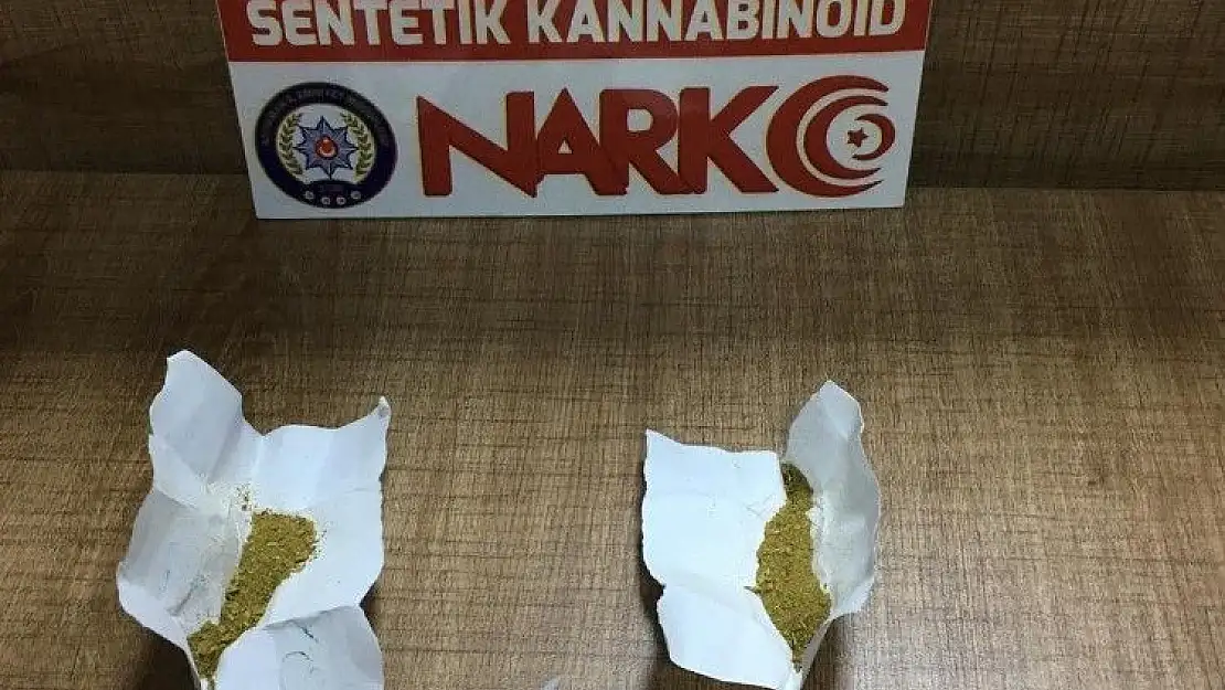 'Üzerinde uyuşturucu ile yakalanan şahıs gözaltına alındı'