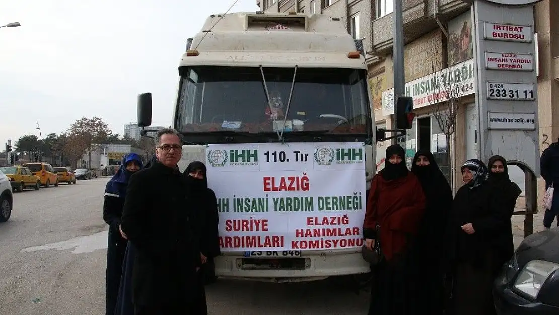 'Elazığ´dan Suriye´ye 110´uncu yardım tırı yola çıktı'
