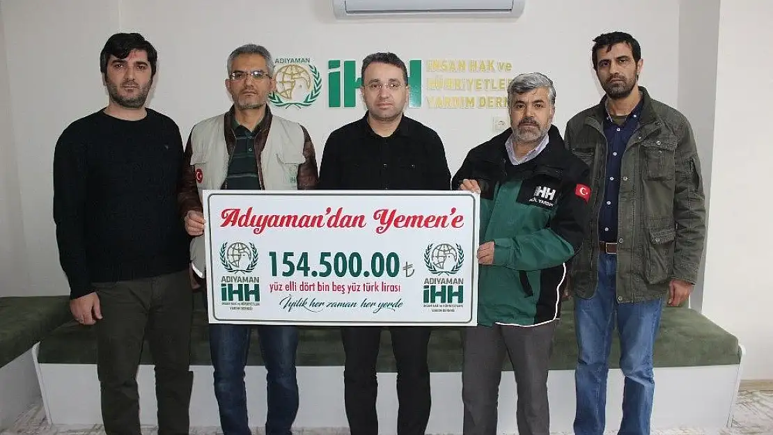 'Adıyaman´dan Yemen´e 154 bin 500 TL destek'
