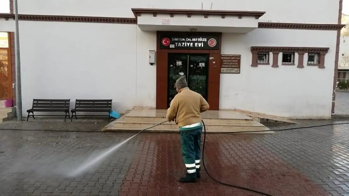 'Taziye evlerinde temizlik çalışması yapıldı'