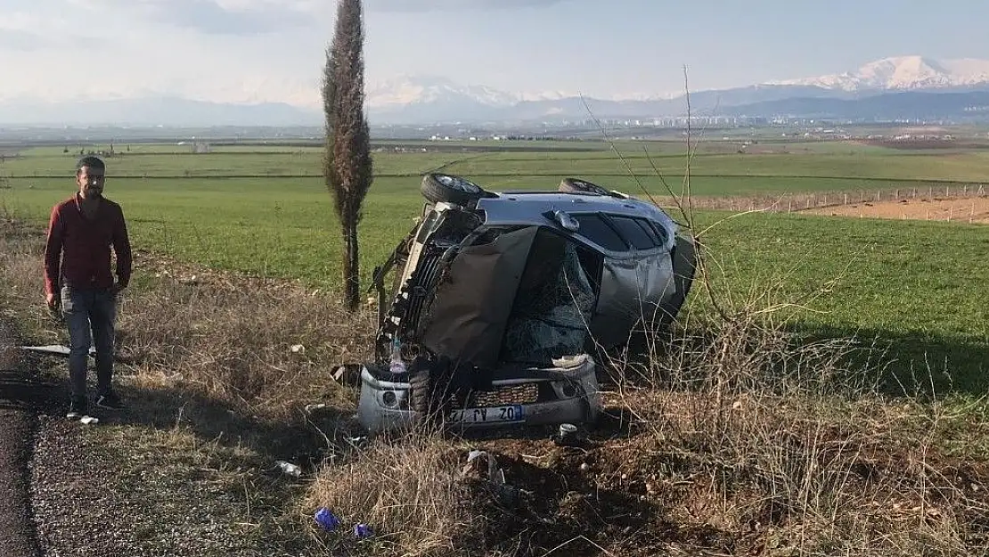 'Hurdaya dönen otomobilden burnu bile kanamadan çıktı'