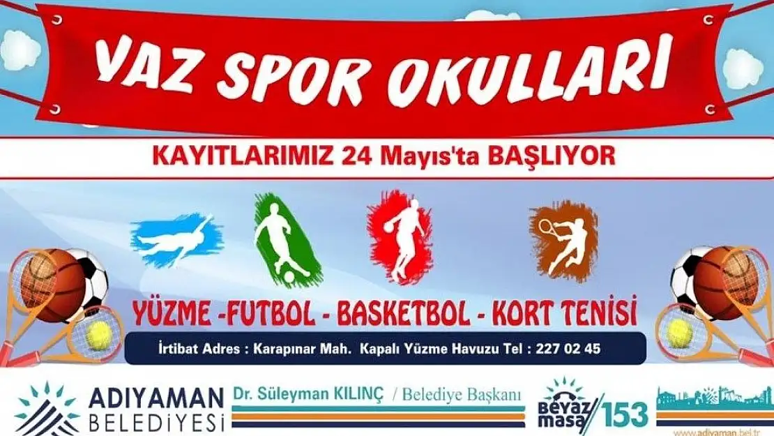 'Adıyaman Belediyesi Yaz Spor okullarına kayıtlar başladı'