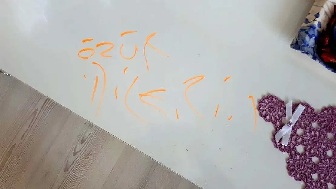 'Hırsızdan özür yazısı'