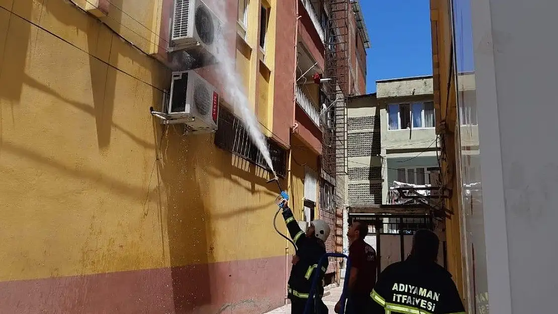 'Klima motorlarında çıkan yangın korkuttu'
