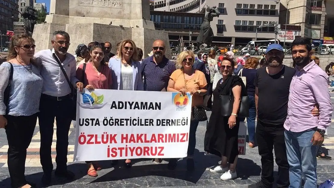 'Usta öğreticiler sorunlarını Ankara´ya taşıdı'